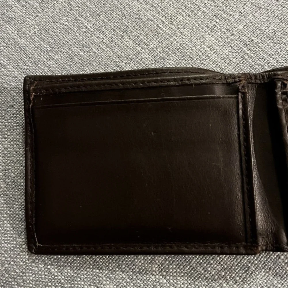 SWISS GEAR Genuine Leather Wallet Brown Bi-Fold Credit Card‎ Cash Money Holder